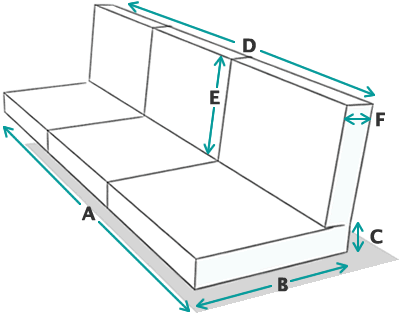 Rectangle square cushion and Custom seat cushions, Sofa cushions, Back  cushions, Chair, Bench cushions, Ottomans cushion